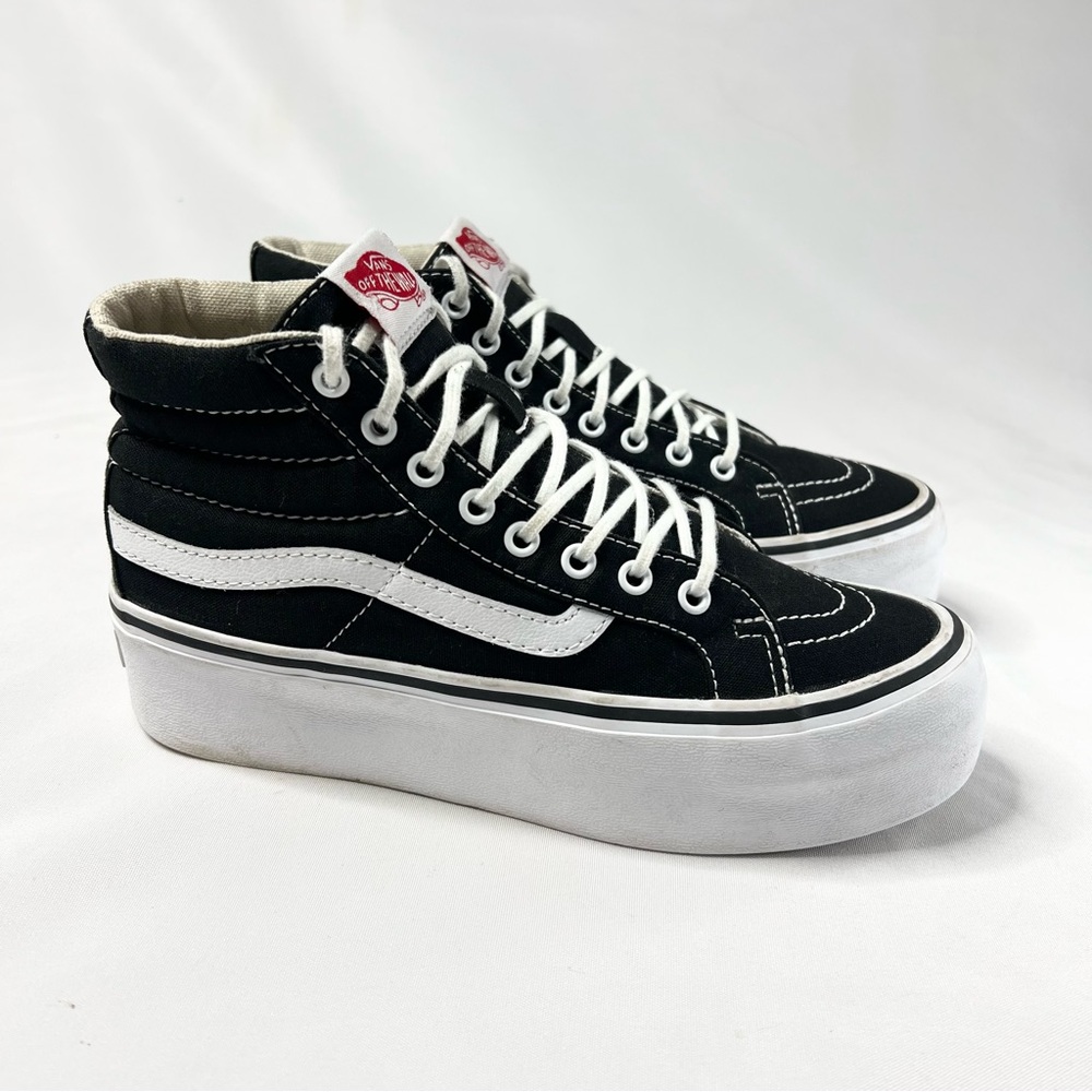 Vans Old Skool Black and White Platform Classic Sneakers Size Women’s 6.5